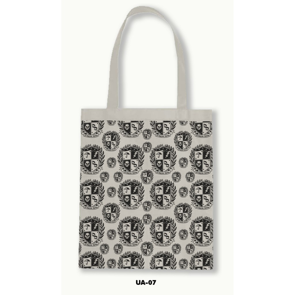 TOTE BAG BLACU MOTIF - UMBRELLA ACADEMY .01