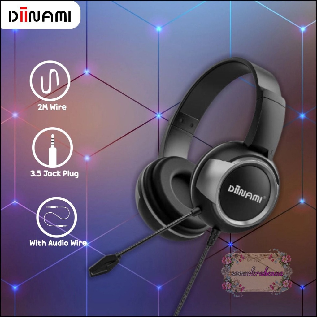 Headset Gaming Headphone Gaming DIINAMI DI99 SUPER EXTRA BASS GAMER WEAPON SUPER BUTTUN GARANSI 1BULAN SB3438