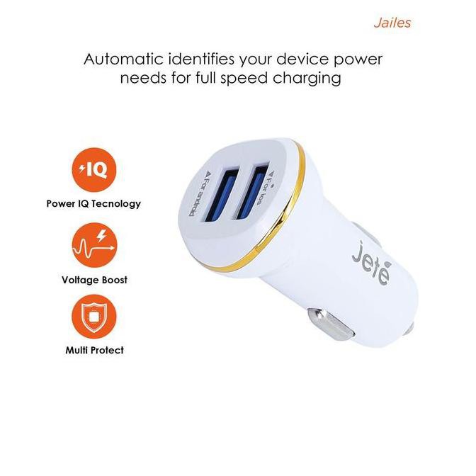 CAR CHARGER JETE PLUG IN J1 2.4A - ORIGNIAL JETE