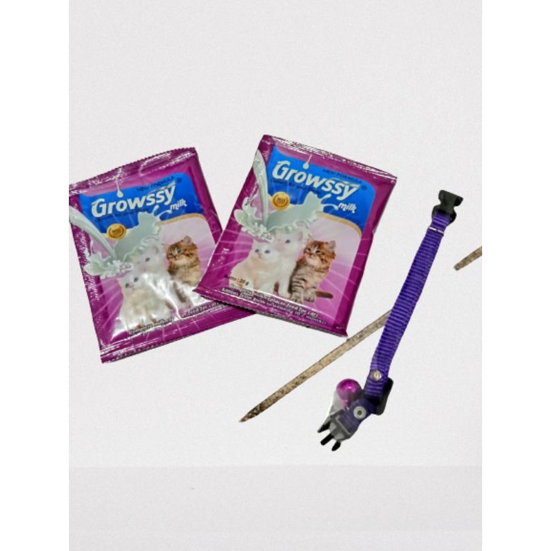 2sachet Susu Kucing Merk Growssy Gratis Kalung Kucing Polos /Susu untuk anak kucing murah