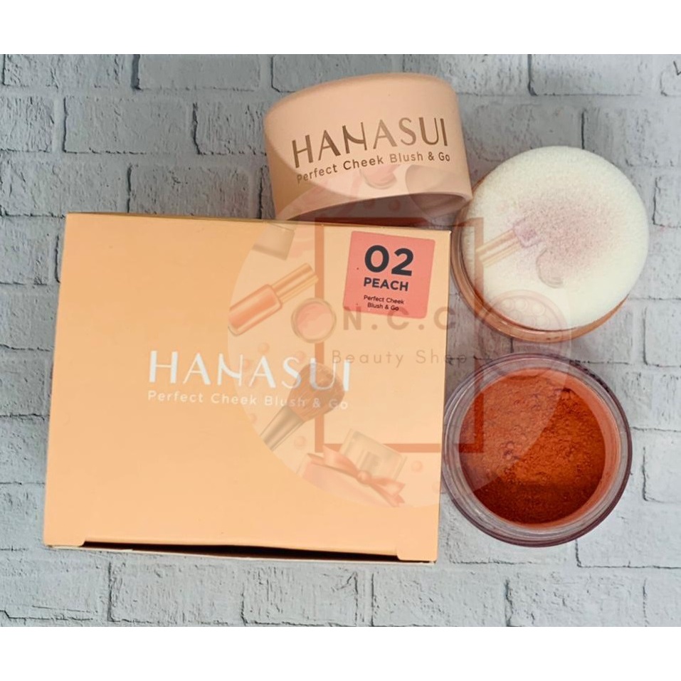 * NCC * Hanasui Perfect Cheek Blush On And Go Powder Blush Kosmetik Wajah Make Up - Netto 2.5 gr