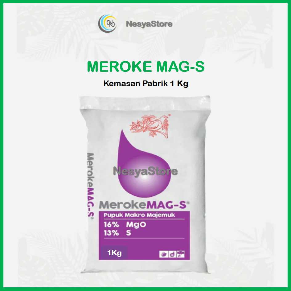 PUPUK MEROKE MAG-S KEMASAN PABRIK 1KG PUPUK MAGNESIUM SULFAT HIDROPONIK GRADE