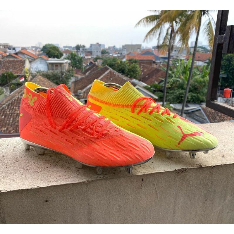 Sepatu Bola Puma Future 5.1 Netfit Electric Peach Fizzy Yellow BNIB