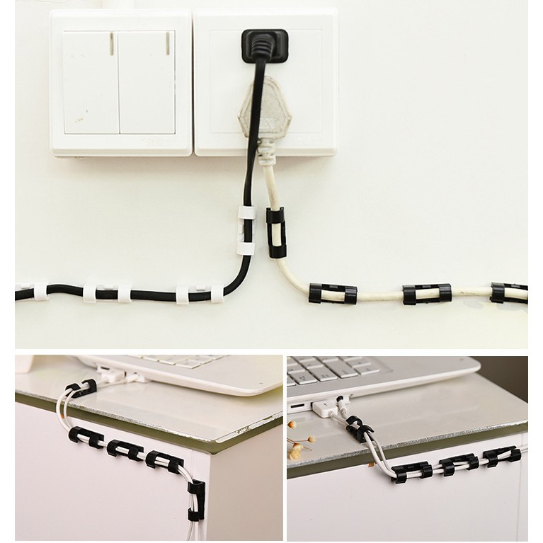 Klip Kabel Organizer Cable Clip 20 Pcs Klip Perapih Perekat Pengikat LARIS365 klip kabel