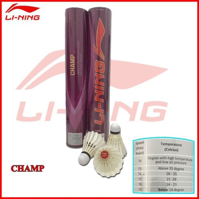 SHUTTLE COCK LINING CHAMP / KOK LI NING BADMINTON BULU TANGKIS