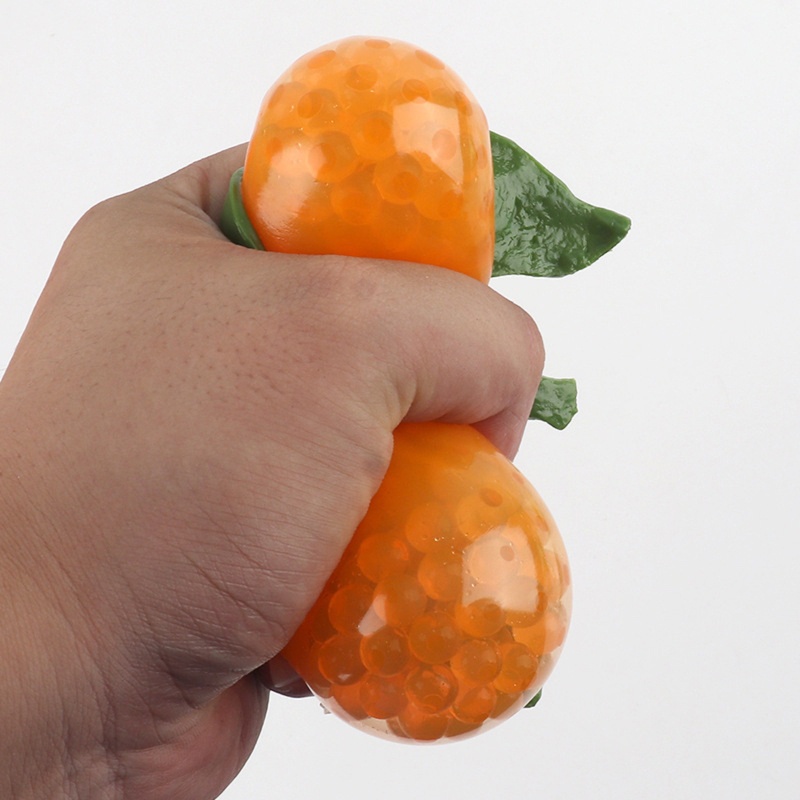 Mary TPR Bounce Toy Mainan Interaktif Dengan Simulasi Kulit Jeruk Sensory Squeeze Orange Untuk Pesta Cubit Lelucon Praktis Ke