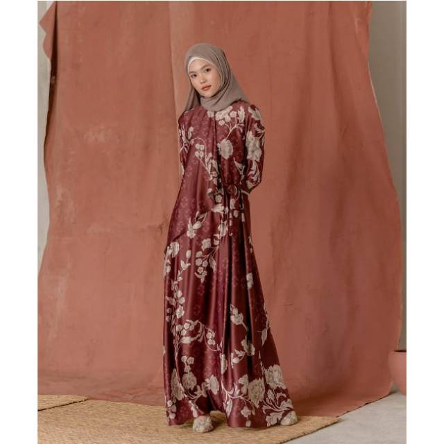 wearing klamby gaharu dress