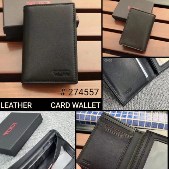 DOMPET TUMI NASSAU GUSSETED CARD WALLET LEATHER IMPORT QUALITY Termurah