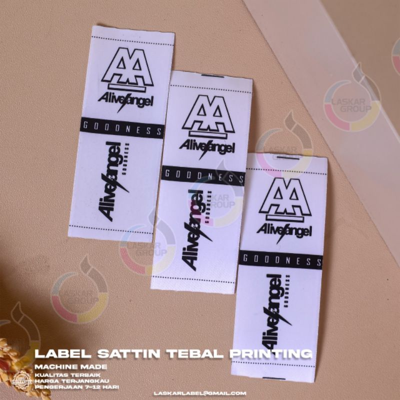 label satin import 2warna/label baju/gamis/busana/distro/