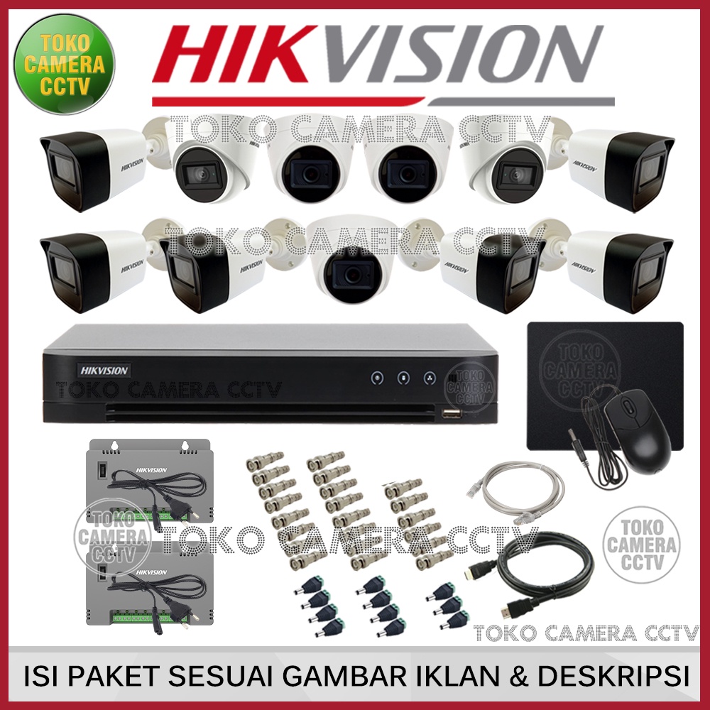 PAKET CCTV HIKVISION 8MP 16 CHANNEL 11 KAMERA