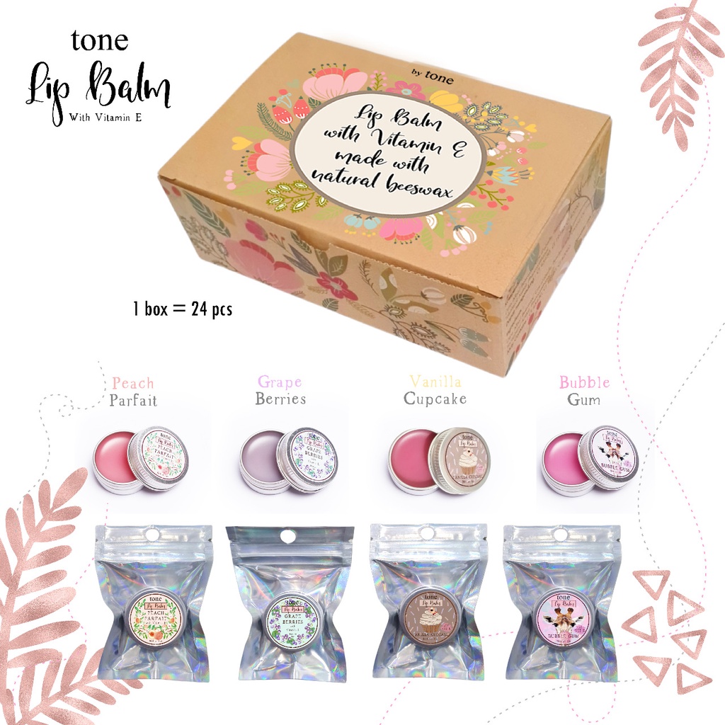 Lip Balm TONE Pelembab Pencerah Bibir dengan Vitamin E Moisturizing Therapy Lips Cream Bibir Lipbalm Essential Care