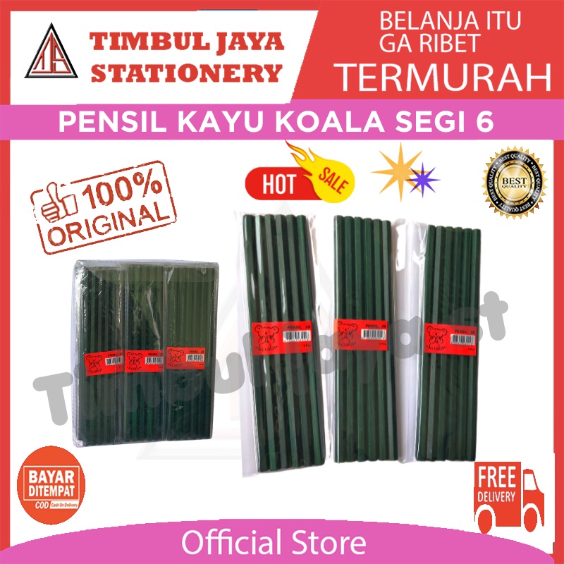 

Koala pensil kayu polos 2b pencil / pensil serut isi 144 pc