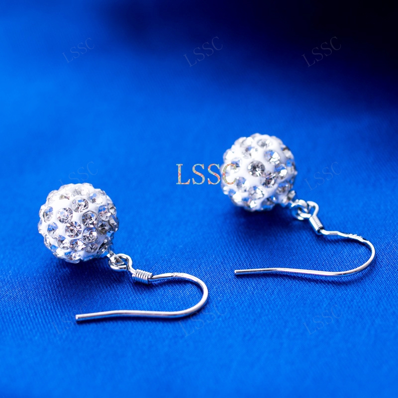 [Bayar Di Tempat] 2020 Korea Mode Bola Kristal Anting Earrings Untuk Pesta Wanita Perhiasan