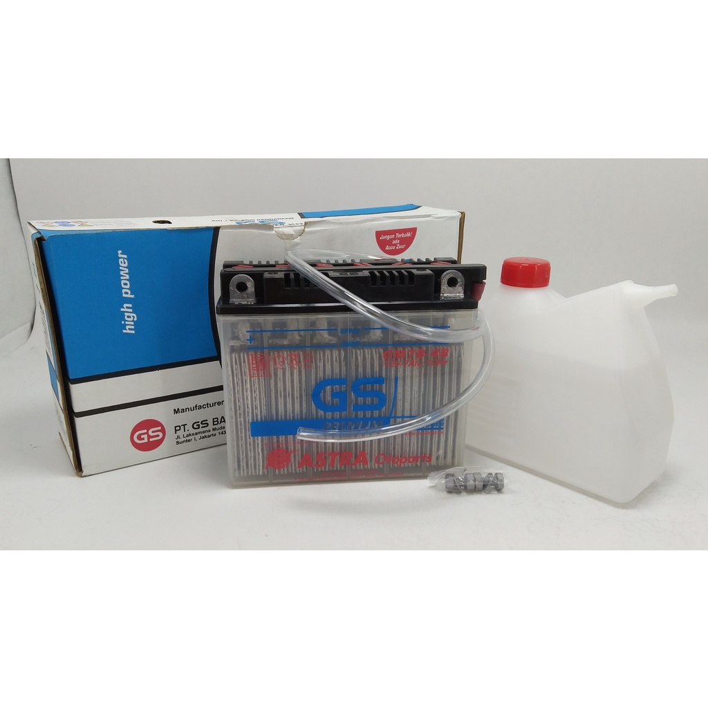 Aki Untuk Motor TIGER GS ASTRA GM7B-4B (BASAH)