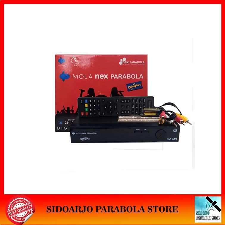 Receiver Parabola HD Hybrid Mola Nex Parabola Merah C Band Ku Band