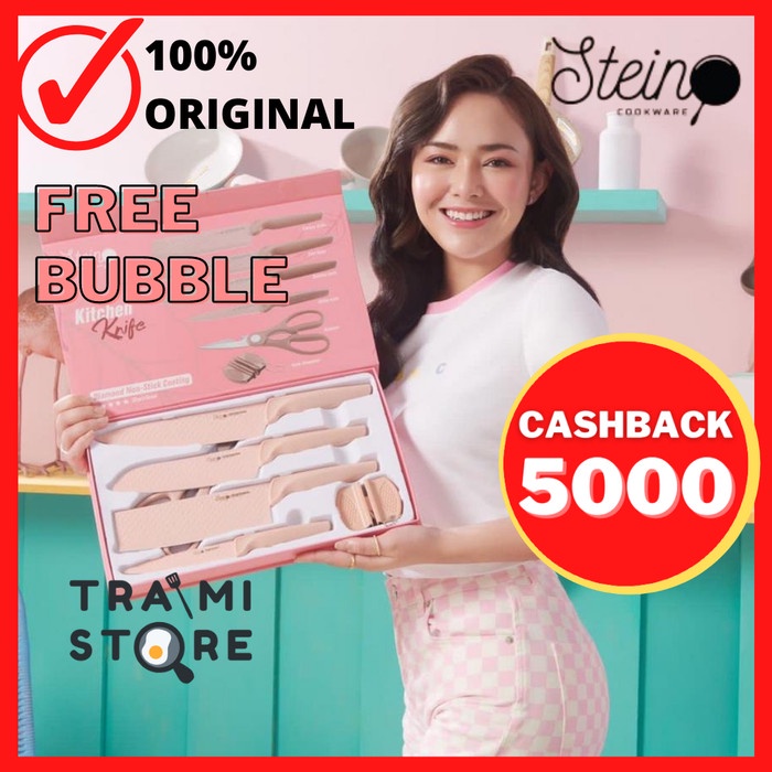 PISAU SET STEINCOOKWARE PISAU DIAMOND KNIVES SET 6 in 1 ORIGINAL STEIN (H6H9) Pisau 2 in 1 Pisau set