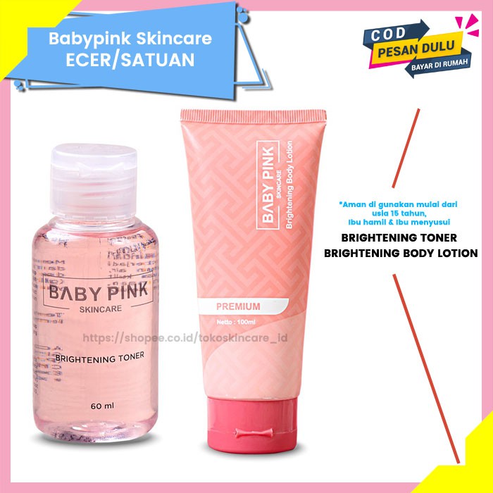 Babypink Toner &amp; Brightening Body Lotion | Baby Pink Skincare Ecer Original Aman Resmi BPOM