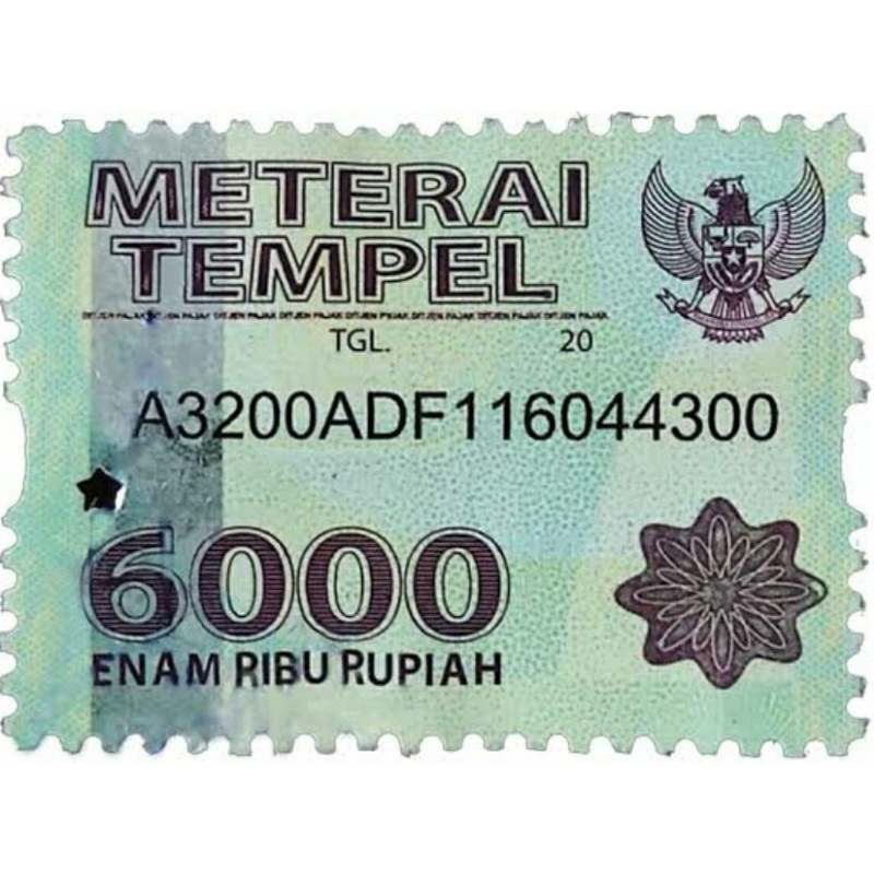 Materai 6000-3000 dari tahun 2015-2020