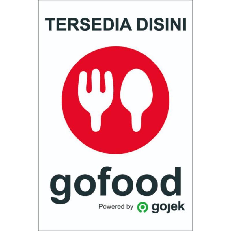 STIKER MAKANAN GO FOOD STICKER LABEL SNACK GOFOOD KEDAI WARUNG RESTORAN ONLINE GOFOOD