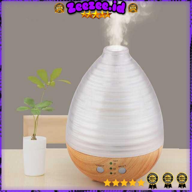 Alloet Aromatherapy Air Humidifier Diffuser 235ml + RGB LIght - AJ-506 [Coklat]