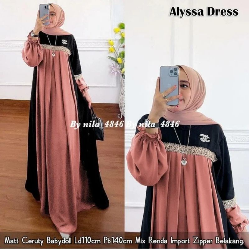 gamis alyssa dress alyssa maxy