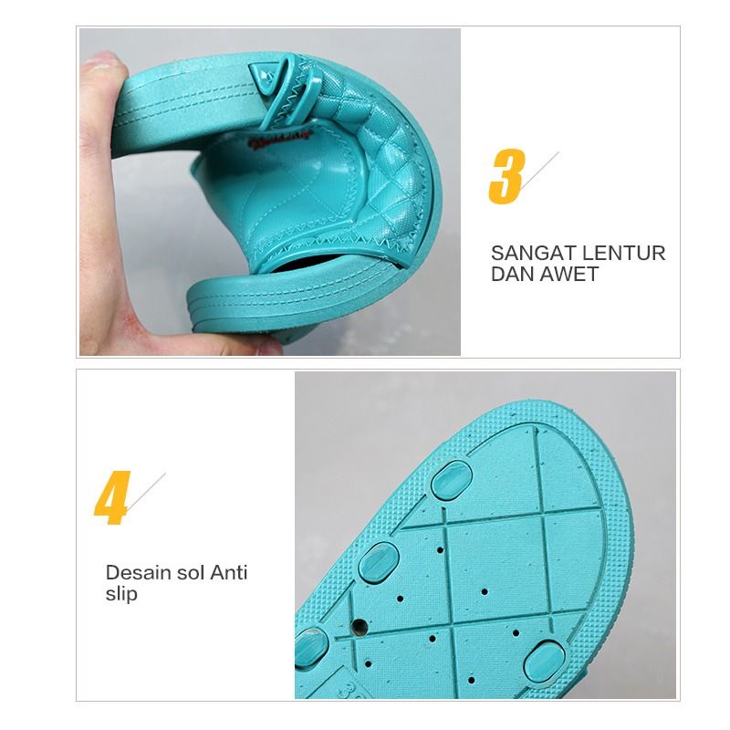 2027-2 [WONDERLY] Sandal Wanita 2 in 1 Jelly Sendal Wanita Wonderly Sandal Tali