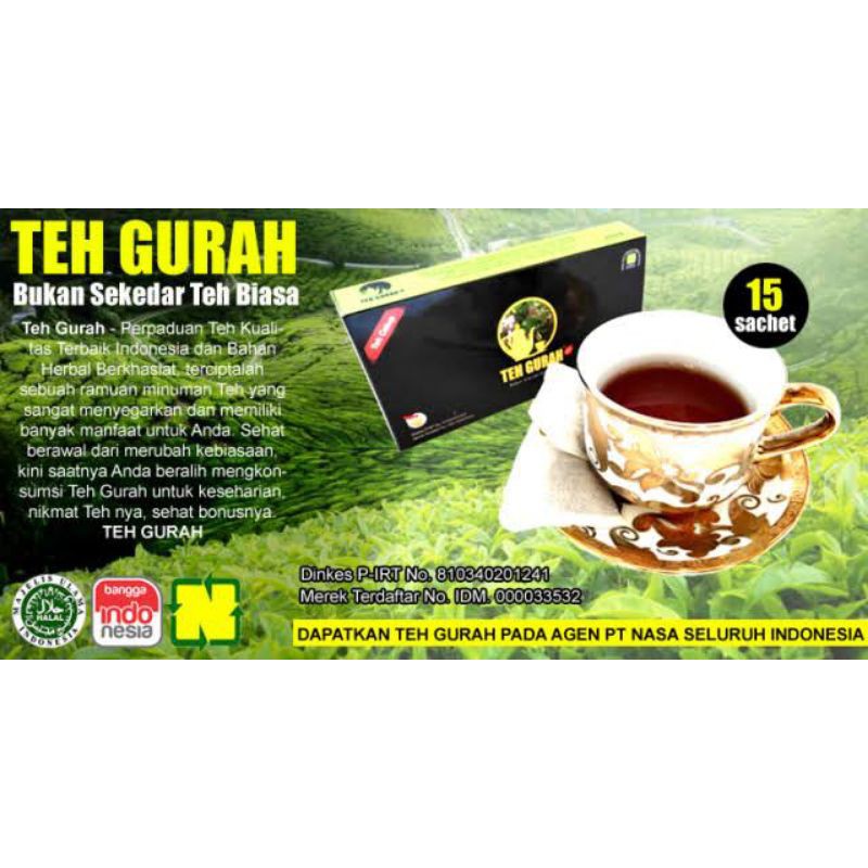 

teh gurah, pelepas dahaga, penghilang lendir kotor