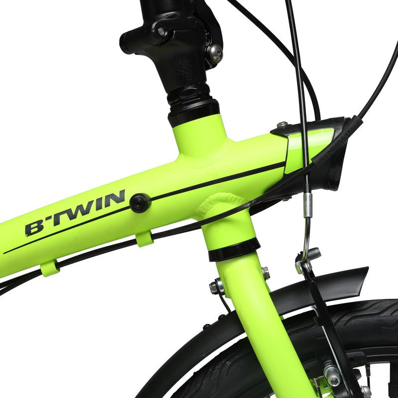 BTWIN Tilt 500 Hoptown Sepeda Lipat 20 Inch Folding Bike - Yellow