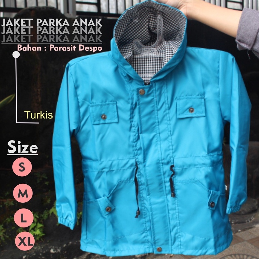 (TERMURAH)JAKET MURAH PARKA ANAK KEREN BISA CEWE COWO UMUR 2-12 TAHUN BAHAN PARASUT