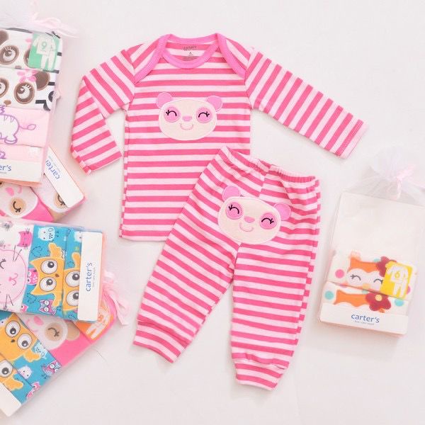 LKP045 | CARTER'S Size 3-24 Bln Isi 2 Setelan Piyama Panjang