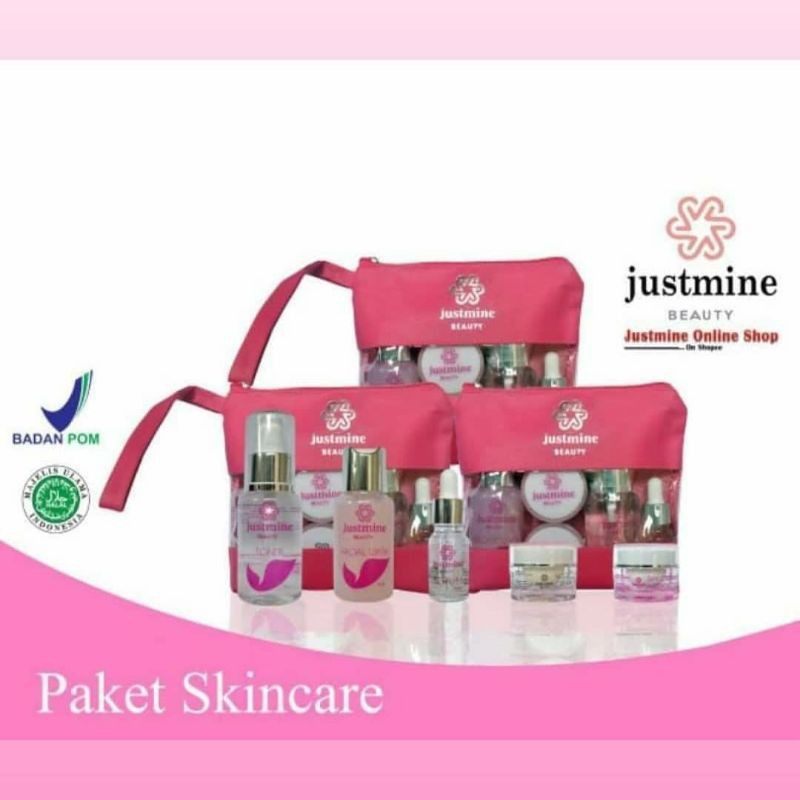 Justmine Skincare Varian Skincare paketan/skincare paketan justmine perawatan wajah kecantikan