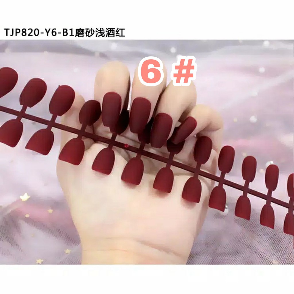 24pcs Kuku Palsu Fake Nail Matte Manicure Art Nail