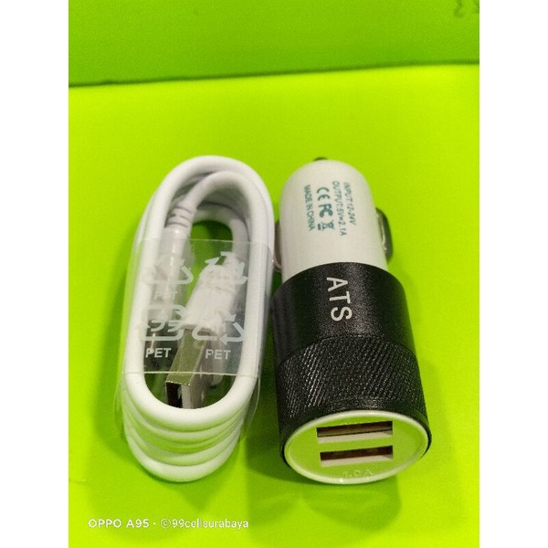 Car charger Mobil ATS 2 USB 2in1 original