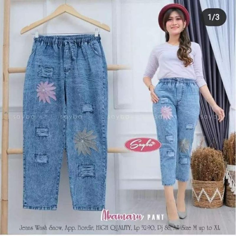 KIREY PANTS | Celana Baggy Jeans Wanita Kekinian Korean Style