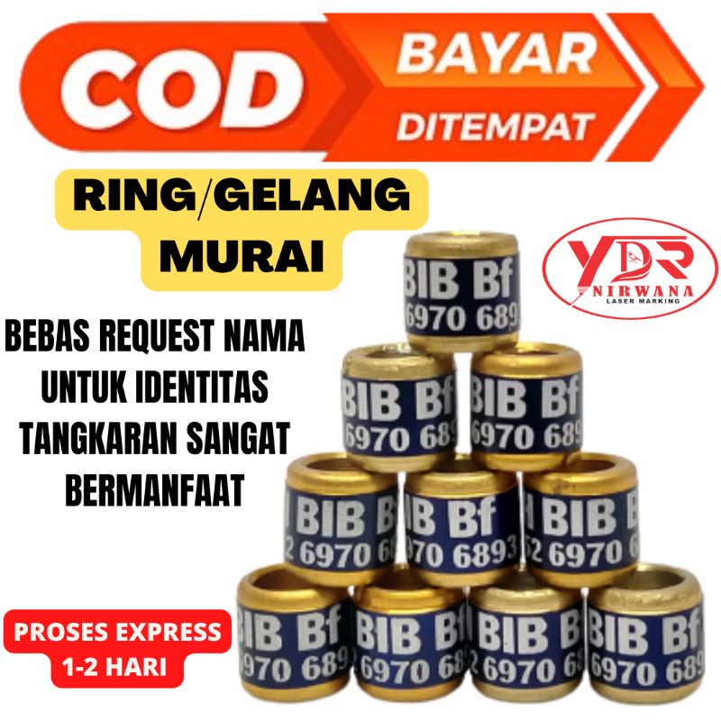 RING MURAI,KACER,CENDET,PERKUTUT,LOVEBIRD MK TERLARISS BEBAS PESAN NAMA