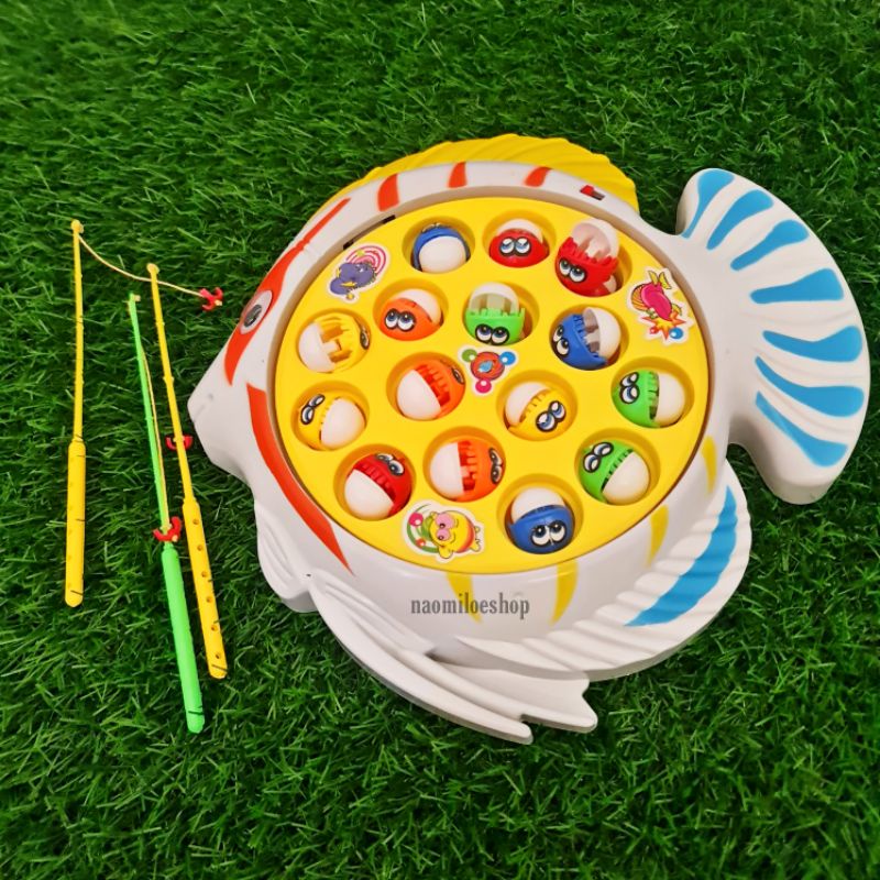 Mainan anak Fishing game mainan pancing ikan mainan anak laki laki  pancingan GIGI & PUTAR-BESAR FISH