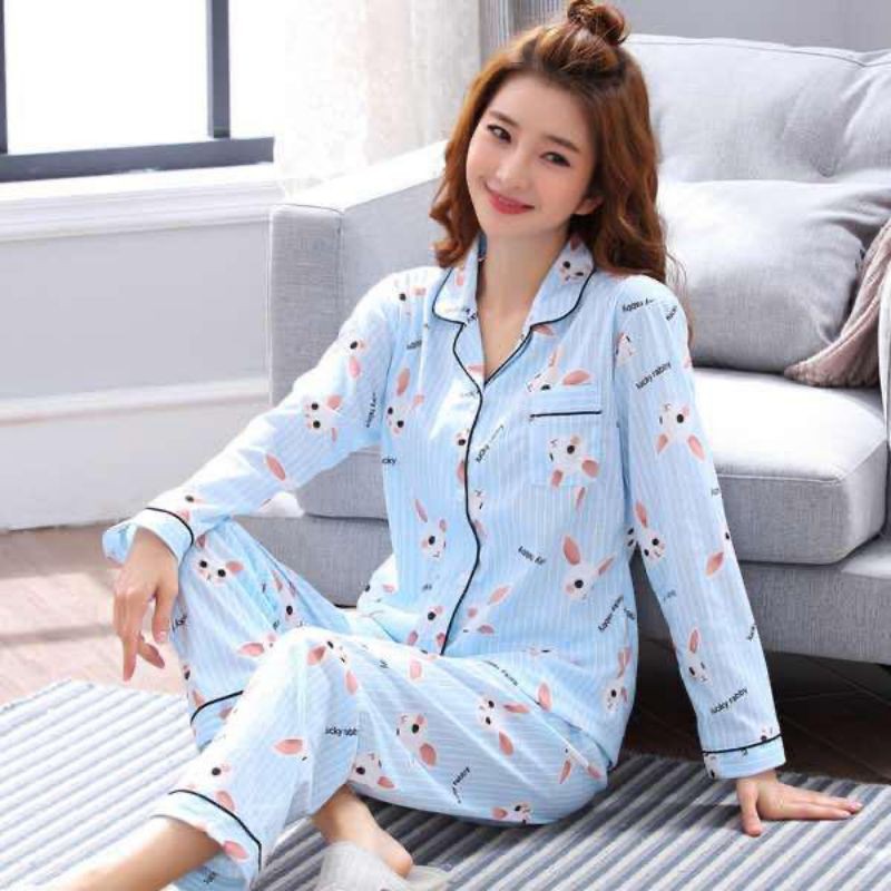 Baju tidur PP kra wanita bahan spandek import new arrival