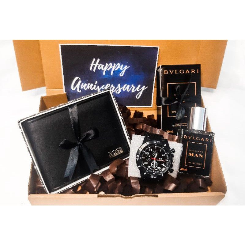 

~aenkgift~ Hampers Gift Box Dompet Dan Jam Kado Cowok Spesial Gift