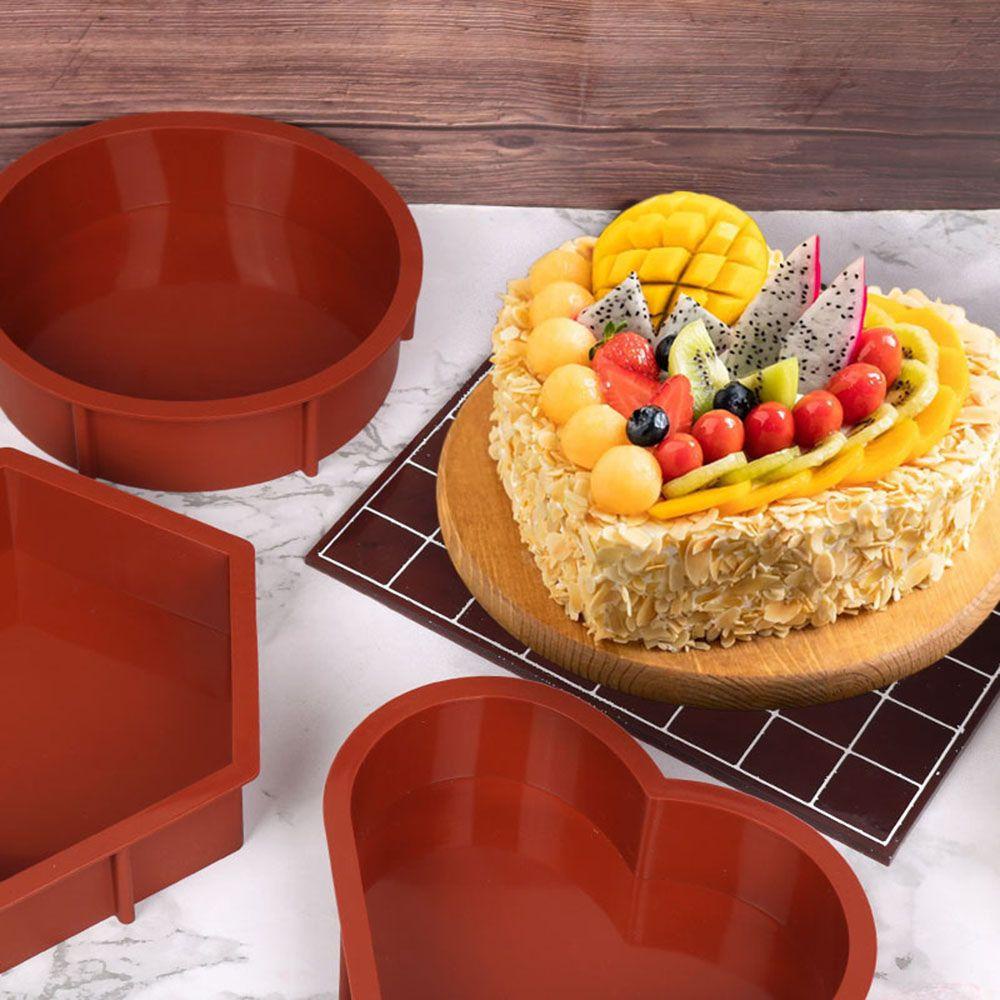 Preva Cake Pan Tray Dapur Pastry Dish Alat Panggang Hati Persegi Bulat