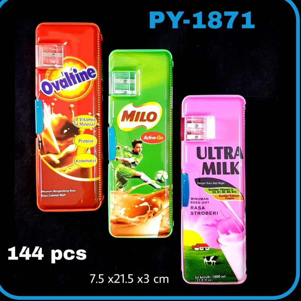 

C-&-Z Tempat Pensil Magnet Motif Food Drink Makanan Minuman + Serutan 2 Lubang Produk viral