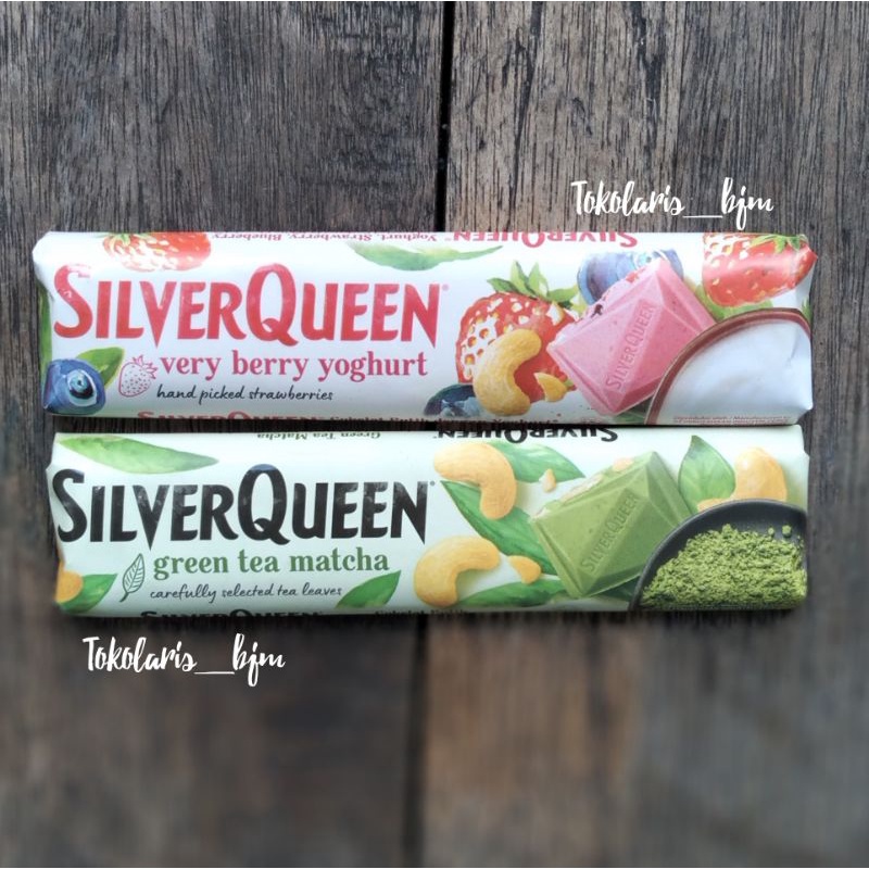 

SilverQueen White Chocolate 2 Rasa Very Berry yoghurt Dan Green Tea Matcha 28 gr