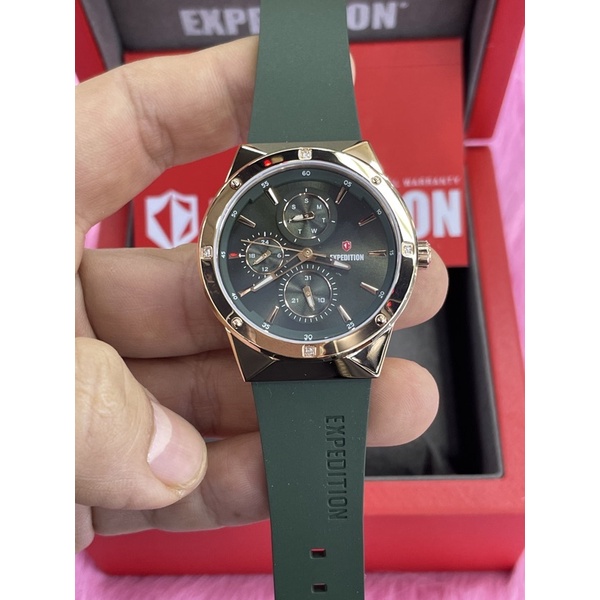 expedition e6818b wanita rosegold karet hijau