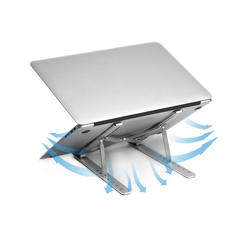 Stand Laptop Dudukan Tab Ipad Di Meja Full Besi Alloy