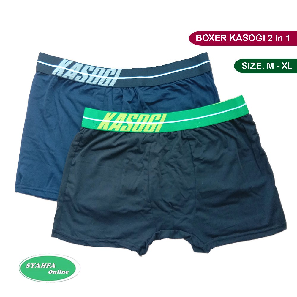 [ isi 2 pc ]CELANA DALAM PRIA BOXER / BOXER KASOGI 2 IN 1 / CD BOXER