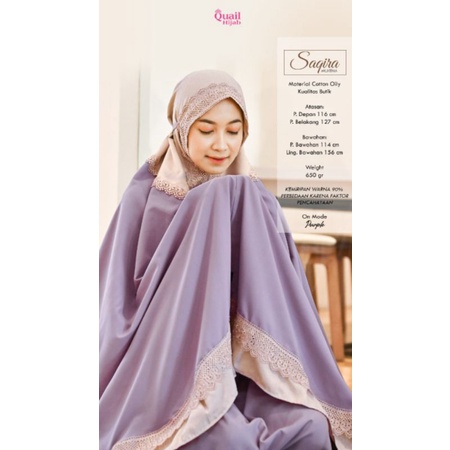 mukena royal saqira quail hijab