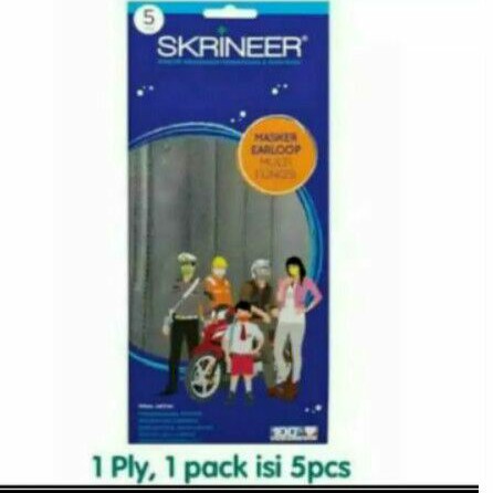 MASKER SKRINEER SATU PACK ISI 5