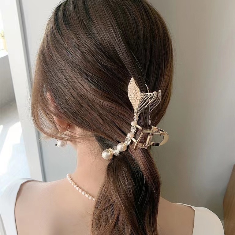 Jepit Rambut Mermaid Pearl Korea Kekinian Gaya Vintage Fashion Import