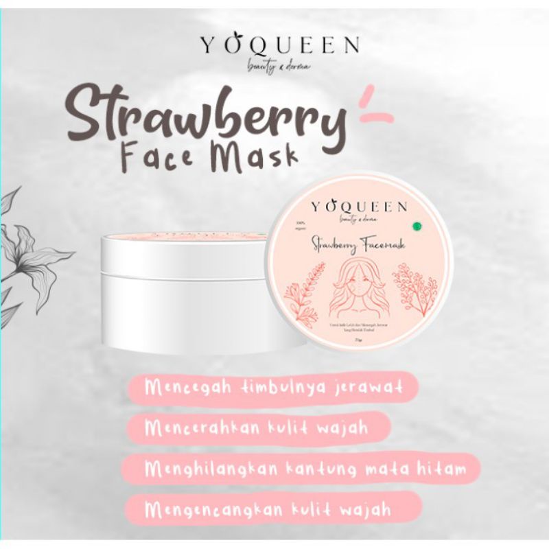 Masker Camille beauty BPOM//masker clayrs Mugwort //masker clayrs saffron/masker yoqueen beauty BPOM-Strawberry yoqueen