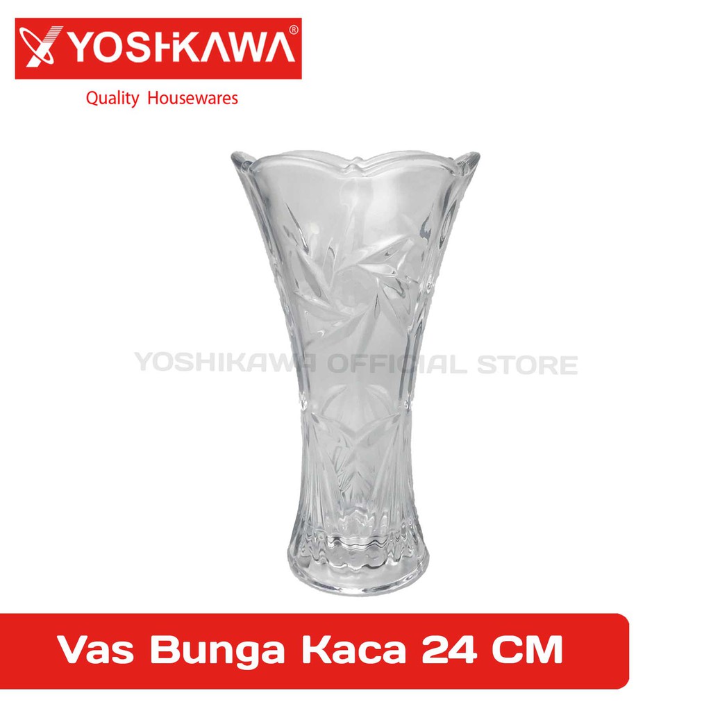 

YOSHIKAWA Vas Bunga Kaca Vas / Pot Bunga Kaca Bening Transparan Glass Vase EVL-HP-035-Clear