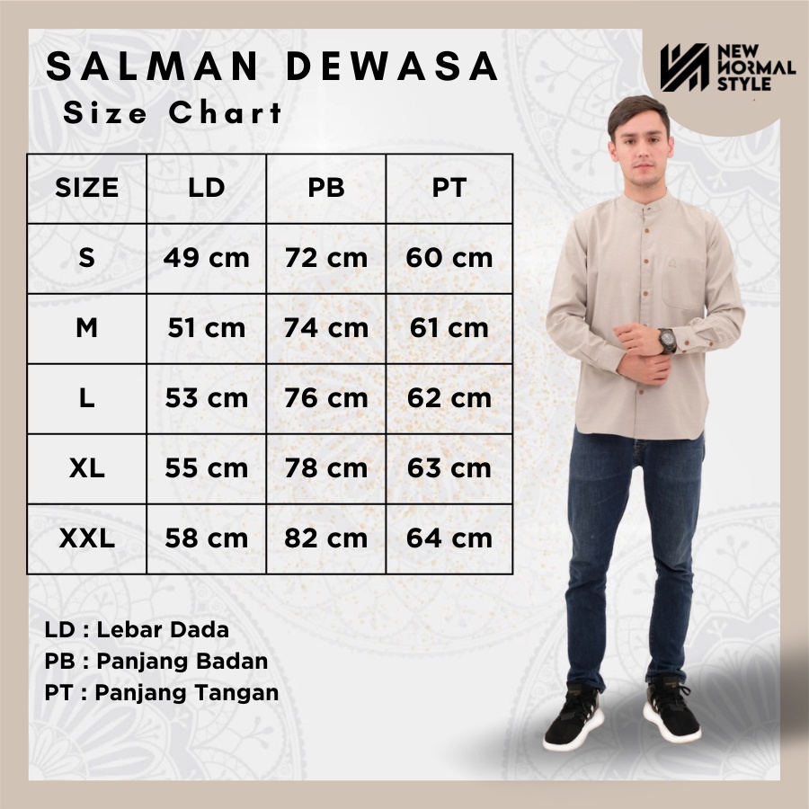 Salman Series Baju Pakaian Kemeja Kemko Koko Kokoh Muslim Kurta Pakistan Pria Laki Cowok Dewasa Lengan Panjang Dewasa Premuim Terbaru 2022